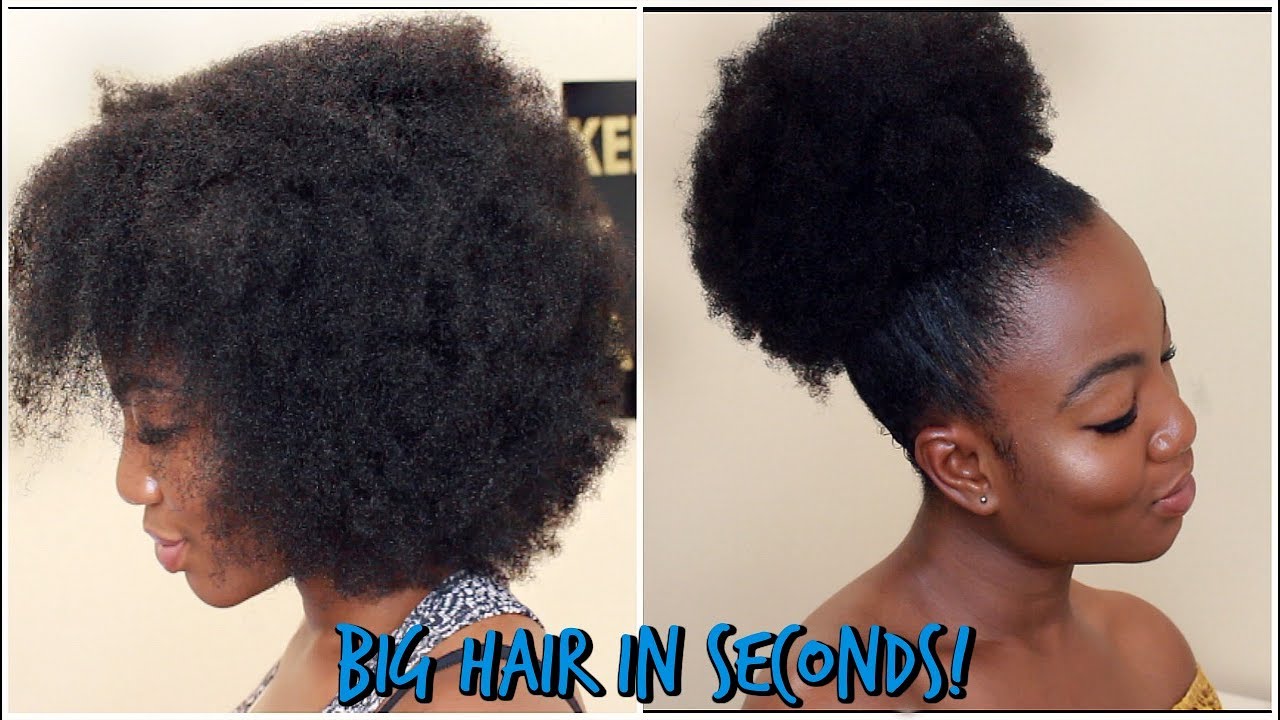 Natural Hair| Stretched FRO to High PUFF Tutorial