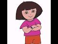 How To Draw Dora The Explorer Cartoon Drawing