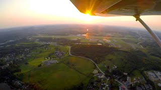 Sunset Landing Practice - Private Pilot Cessna 172