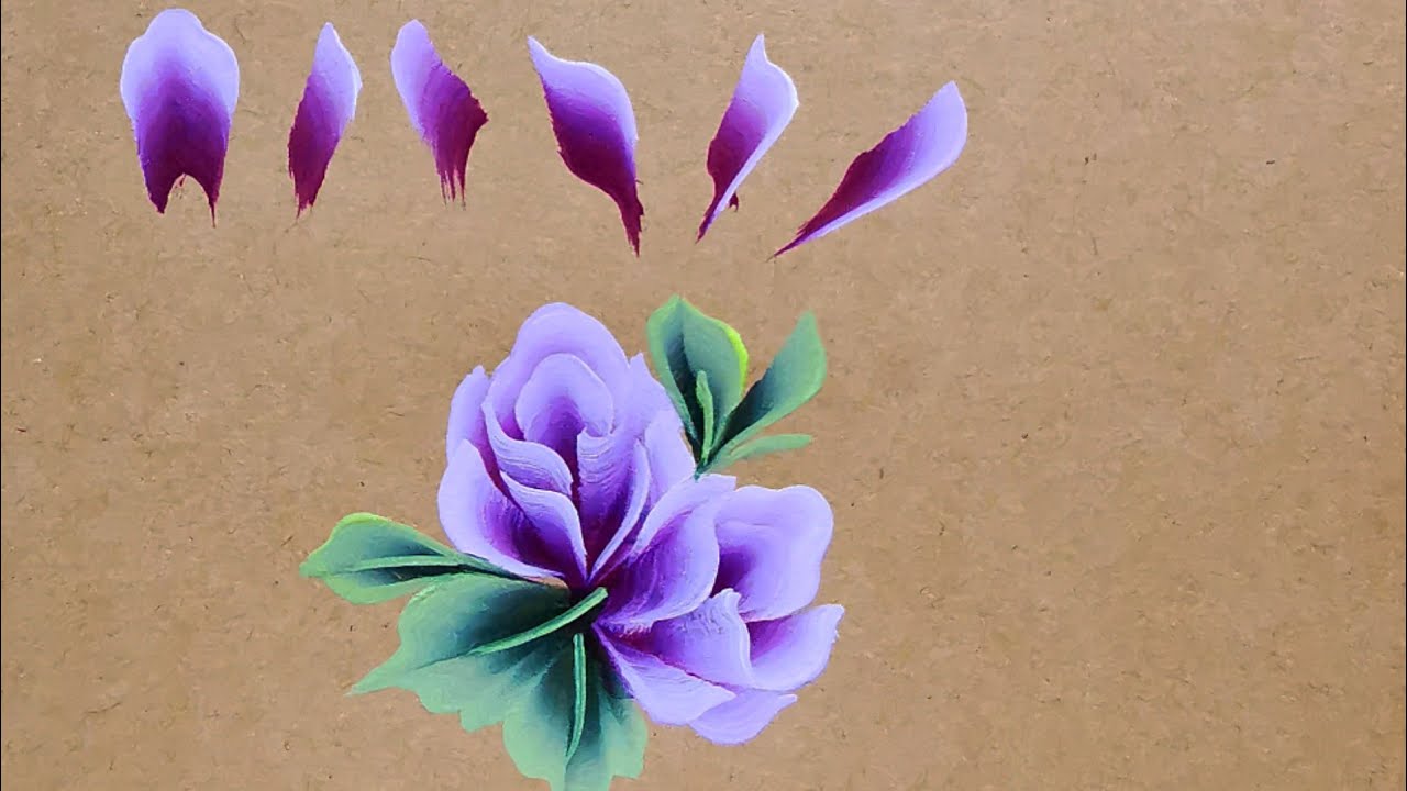 learn step by step how to paint Rose🌹 Painting acrylic painting YouTube