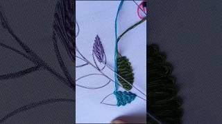 beautiful fly stitch hand embroidery 🪡 short #loopstitch #embroidery #handembroidery #youtubeshorts