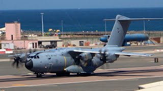 Royal Air Force A400M Engine Start at Gibraltar Airport – Epic Sound!