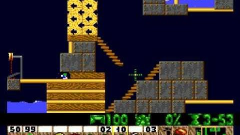 Lemmings Genesis/Mega Drive Walkthrough: Present Level 20