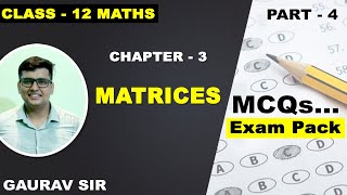 CBSE 12 Board Exams | Matrices | One Shot Term 1 MCQ | Maths Part 4 | Complete Basics of NCERT