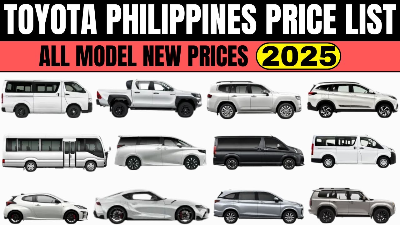 Toyota Philippines Price List 2025 Vios Veloz Rush Hilux 86 Supra Corolla Yaris Hiace Etc