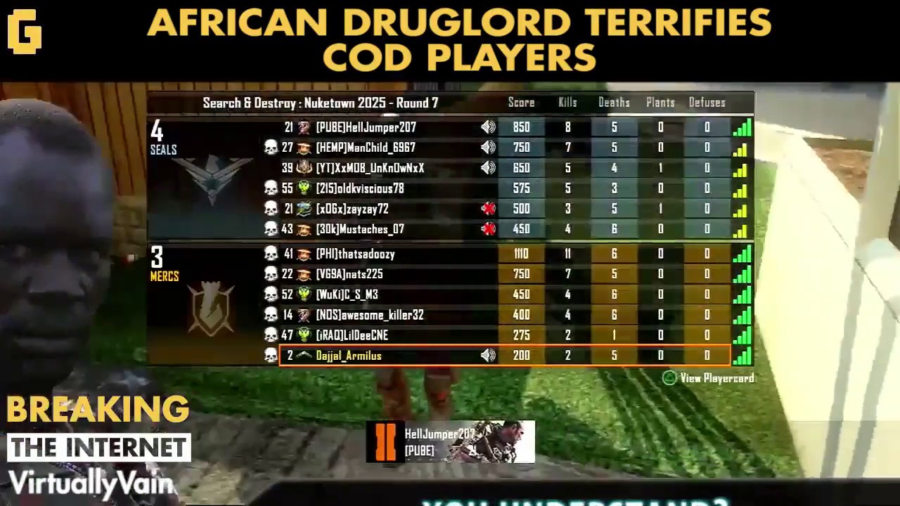 VirtualVain - African Drug Lord Terrifies Cod Players