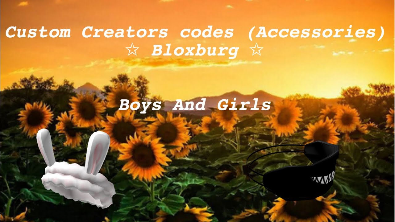 Bloxburg Custom Codes Accessoires Youtube