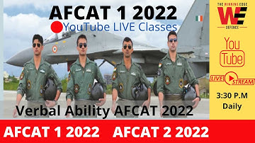 Verbal Ability AFCAT 2022 | AFCAT 1 2022 Expected Questions || AFCAT 1 2022