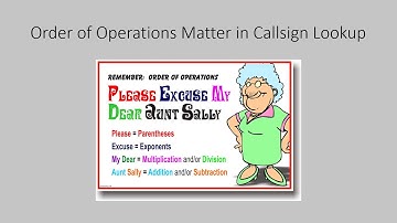 Callsign Lookup Update Demo (6.7)