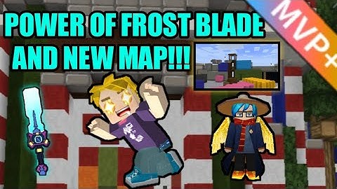 TRY FROST BLADE AT NEW MAP!! (Build And Shoot)-[Blockman Go Blocky Mod]