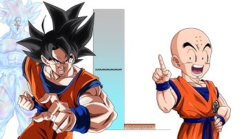 Goku VS Krillin POWER LEVELS Over The Years All Forms (DB/DBZ/DBGT/SDBH)