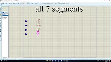The display of 7 segments logic gate in Proteus