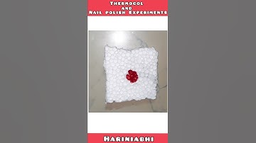 Thermocol and NailPolish experiment | Testing Thermocol and Nail Polish Experiment | #shorts #Harini