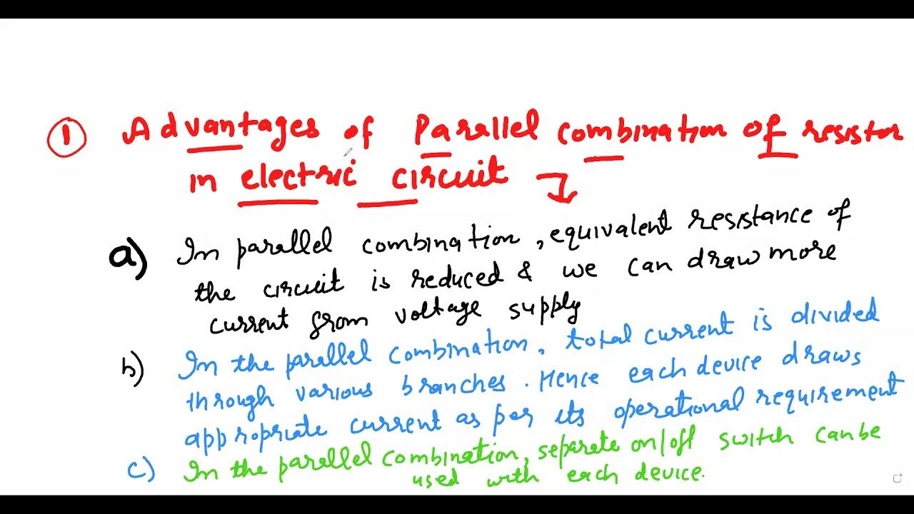 Advantages and Disadvantages if Parallel and series combinations of