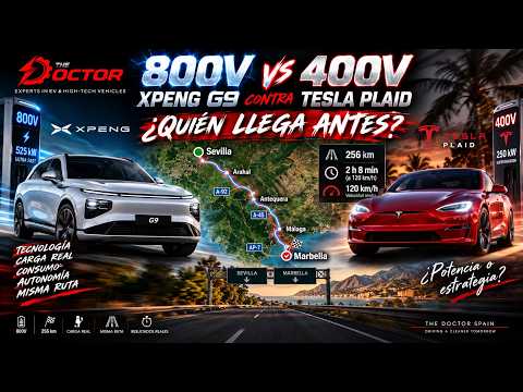 800V vs 400V XPENG G9 vs TESLA PLAID… WHO GETS THERE FIRST?