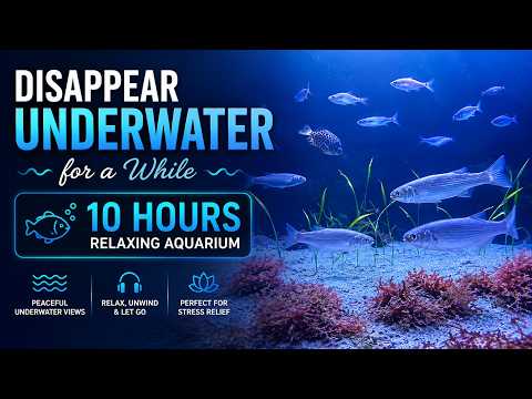 Turn Off the World & Drift Away | 10 Hours Aquarium Ambience