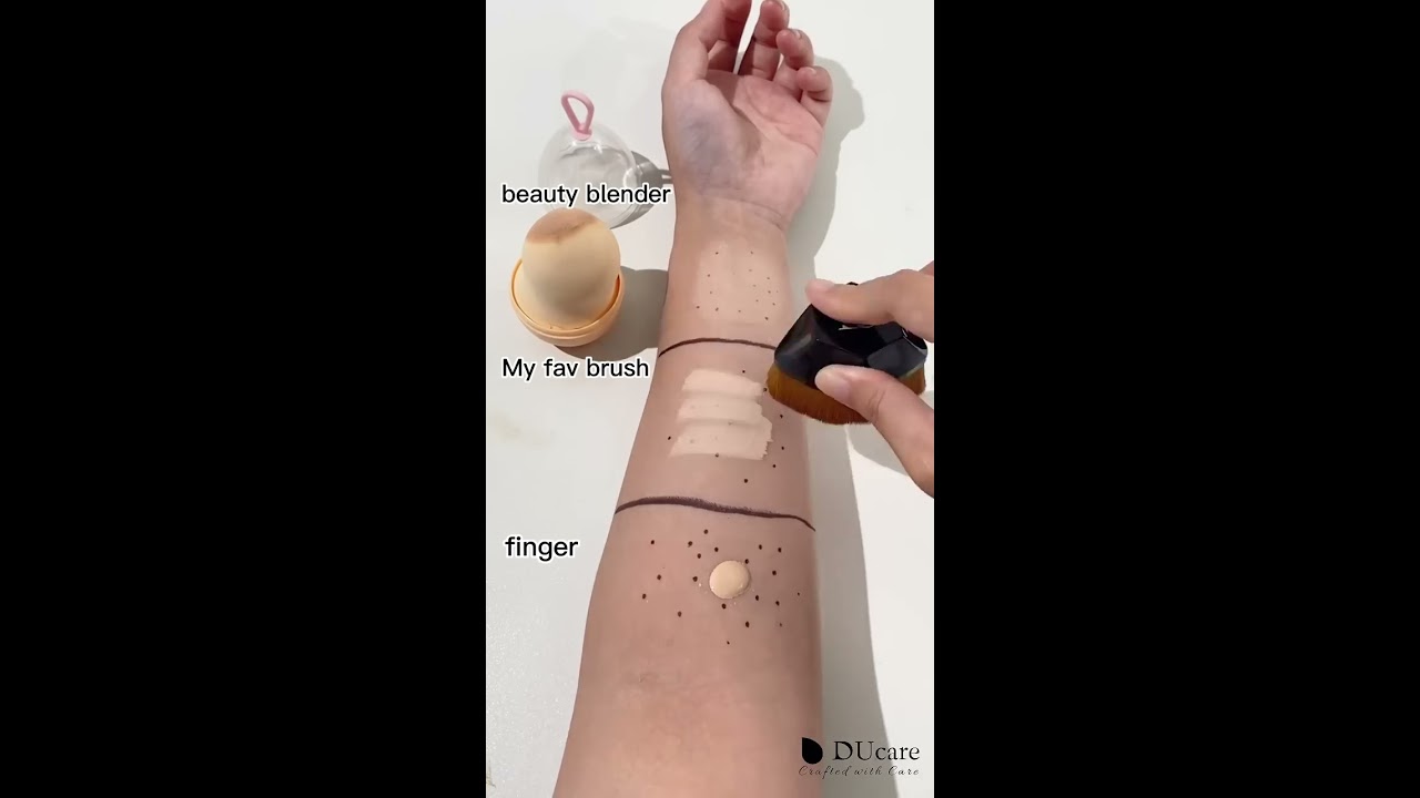 Makeup Brush Vs Sponge Finger Test On Skin DUcare