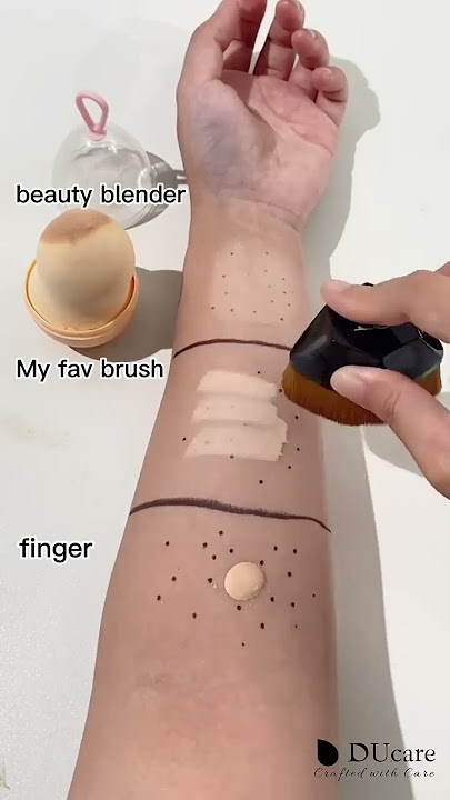 Makeup Brush vs Sponge vs Finger Test on Skin | DUcare