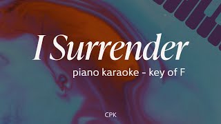 I Surrender - Hillsong Worship | Piano Karaoke [Key of F] chords
