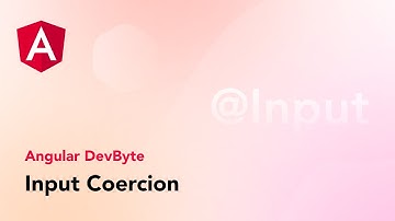 Angular - Input Coercion