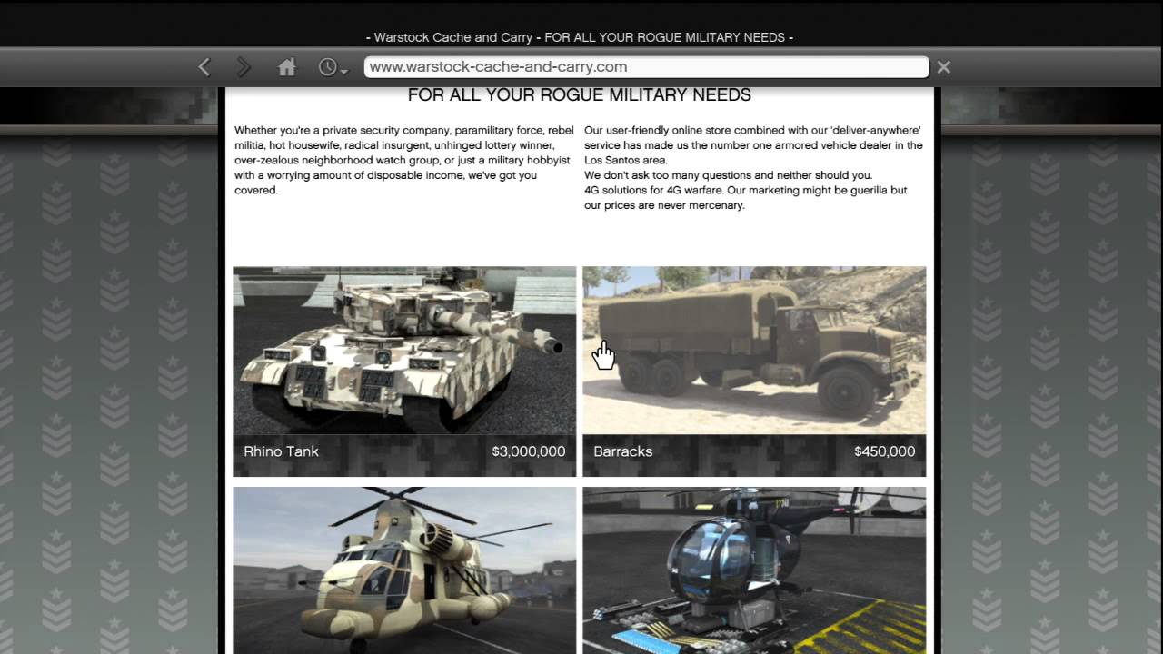 GTA 5 HOW TO BUY ALL MILITARY VEHICLES RHINO TANK BARRACKS BUZZARD gta-5-how-to-buy-all-military-vehicles-rhino-tank-barracks-buzzard