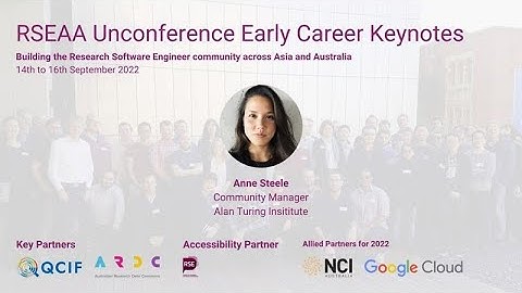 Early Career RSE Keynote Anne Lee Steele