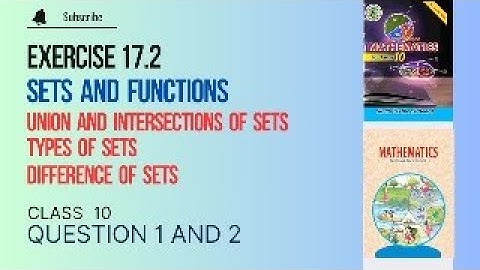 Exercise 17.2 Class 10 Maths | Sets and Functions | Ex 17.2 Class 10 Sindh board | Class 10 Ex 17.2