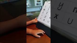 Kindergarten Fluency Folder with my four year old Jeremiah