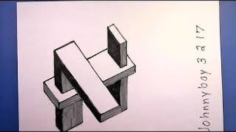 How to Draw the Impossible Shape Optical Illusion Trick Art Object of Oscar Reutersvärd, 不可能図形 3D
