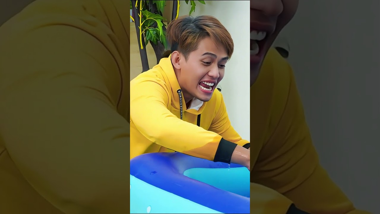 Funny Blue Paint Pool Pranks on friends  #funny #shorts