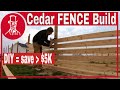 How to build a wood fence with horizontal cedar fence boards