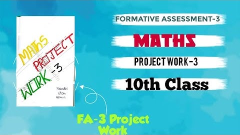 10th Class FA-3 Maths Project Work-3 (2023-24) || formative assessment 3 || mathematics