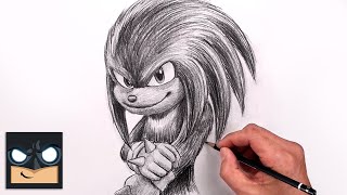 how to draw knuckles sonic 2 sketch art lesson step by step