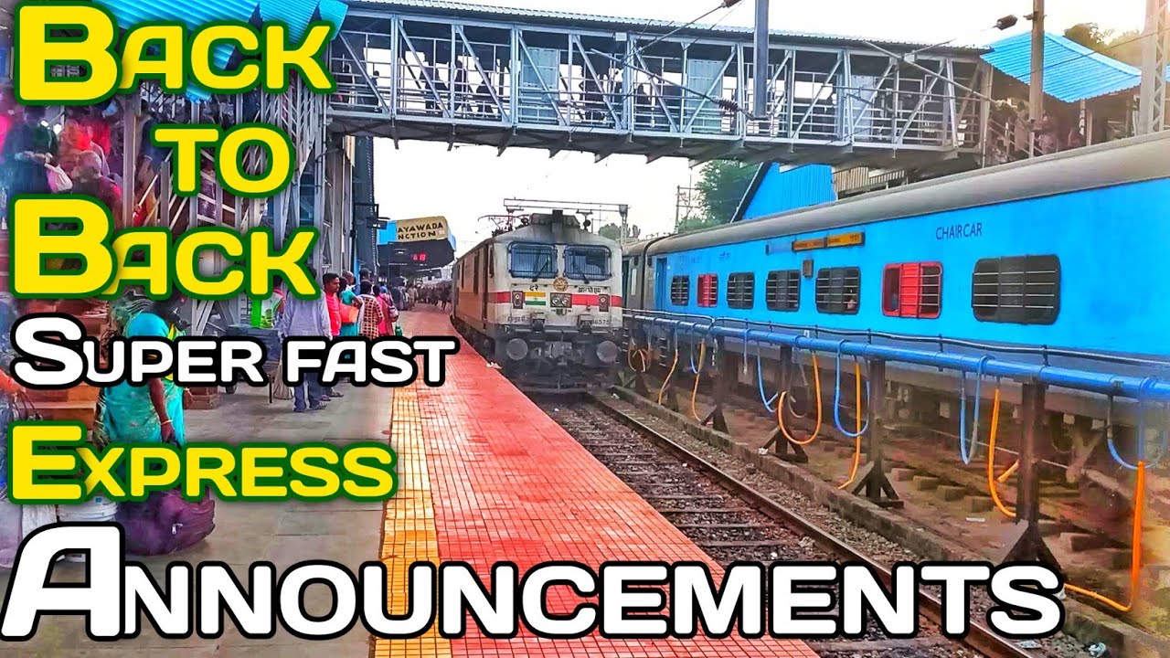 Back to back SF Express Announcements At @VijayawadaStation | SF EXP Announcements విజయవాడ జంక్షన్..