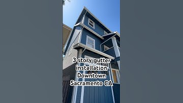 3 Story gutter replacement #construction #gutters #gutterguards #realestate #guttermesh #downspouts