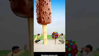 Big vs Small⚡“Building Wooden Log Cabin in Forest🤩Survival House Step by Step #shorts#vfx