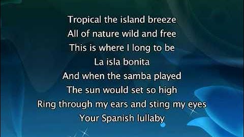 La Isla Bonita Lyric Video version - Lyric Video performance video thumbnail