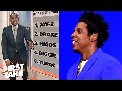 Jay-Z tops Stephen’s A. top 5 rappers who impact the NBA list | First Take