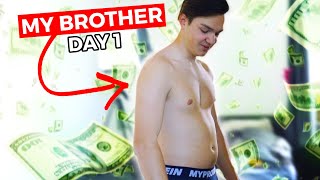 I challenged my 17 year old BROTHER to transform his body | $500 BODY TRANSFORMATION CHALLENGE