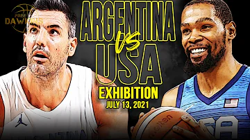 USA vs Argentina Full Game Highlights | USA Basketball Exhibition | July 13, 2021 | FreeDawkins