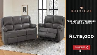 Royaloak | Ford Leatherette Recliner Sofa Set 3 2 Seater