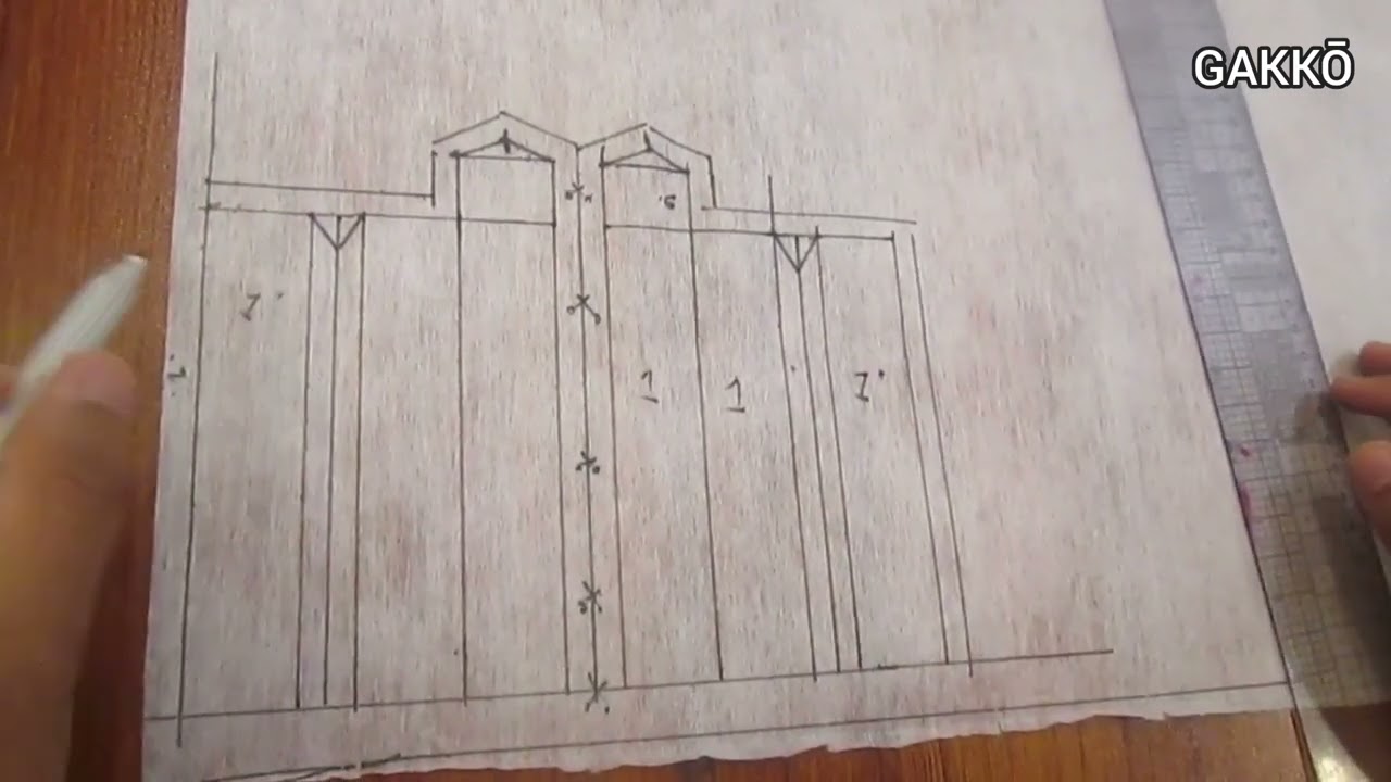 ရှပ်အင်္ကျီ လက်ခွဲဒေါက် pattern နှင့် ချုပ်နည်း