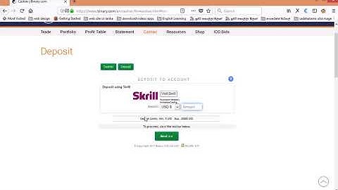 How to deposit binary.com