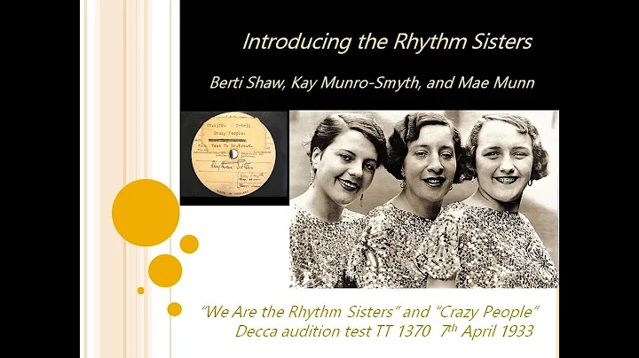 RHYTHM SISTERS 1933 Crazy People Kay Munro Smyth, ...