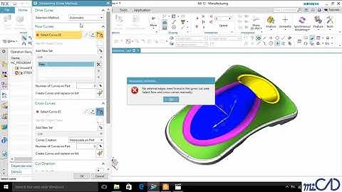 NX12 Tutorial - CAM Advance - Create a streamline operation using Automatic as the option