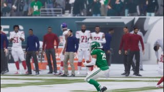 Football interception at a arcade