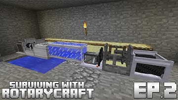 Surviving With RotaryCraft :: Ep.2 - Steam Engine And Grinder Setup