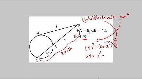 tangent/secant theorem practice