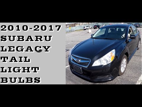 How to replace tail light bulbs in Subaru Legacy 2010 up