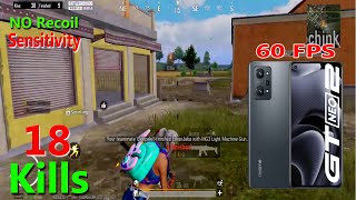 Realme GT NEO 2 Pubg Bgmi 1.7 No Recoil Sensitivity 60 FPS 18 Kills Gameplay #realmegtneo2 #pubg